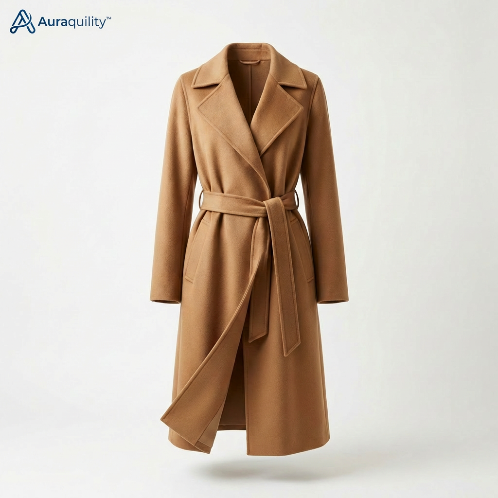 Auraquility™ Sandstone Wrap Elegance Long Coat