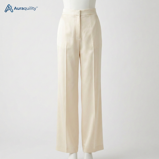 Auraquility™ Ivory Line Tailored Wide-Leg Trousers