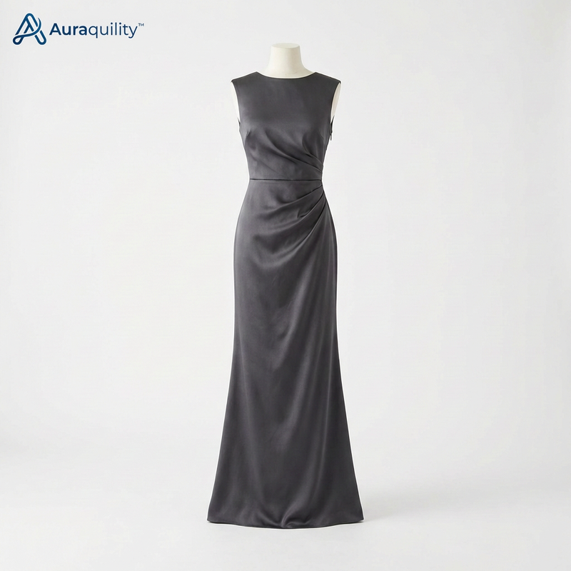 Auraquility™ Lunar Silk Contour Evening Dress